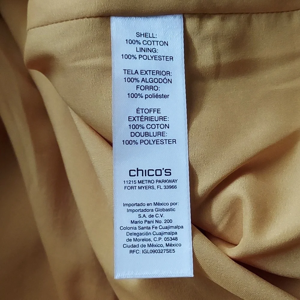 Chico's Textured Swing Jacket Sz 3/XL